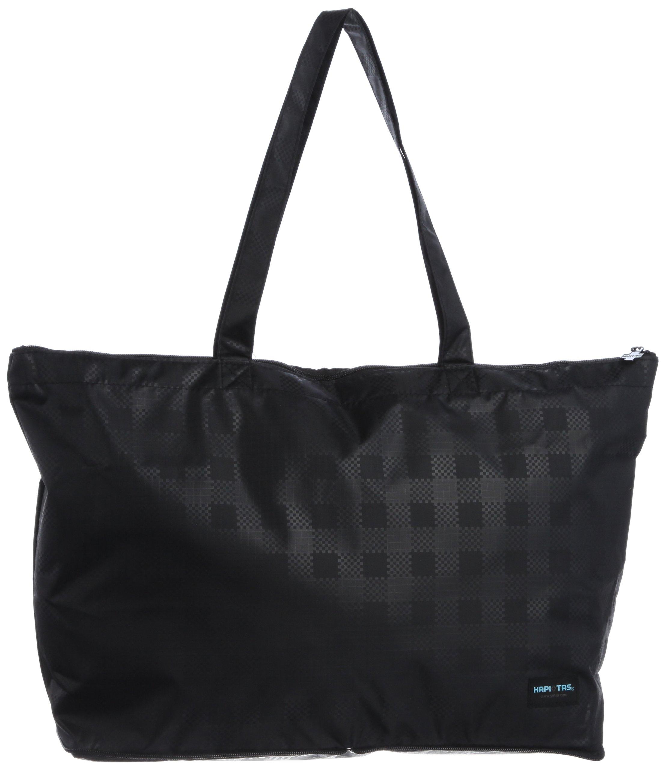 

Hapitas Foldable Tote Bag, Carry-On, Wide Variety of Patterns, 128 Checkered Black