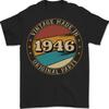 Mens Vintage 79th Birthday T-Shirt Made In 1946 100% Cotton