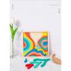 Children Rainbow Wooden Blocks Board Game Wooden Toys Montessori Parish Color Cognitive 3D Constructor Sensory Game Toy for Kids