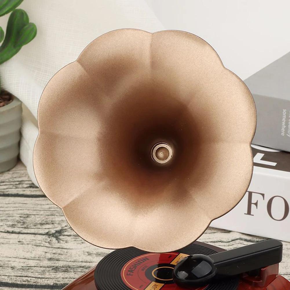 Antyczny Klasyczny Retro Gramofon Róg Pozytywka Antyczny Klasyczny Retro Gramofon Pozytywka Dekoracja Domu Prezent