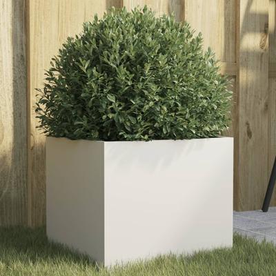 Vidaxl Donica, Biała, 32X30X29 Cm, Stal