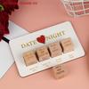 1Set Date Night Dice Take Out Dice For Couples Portable Couple Wooden Dice Kit For Adult Women Men Husband Girlfriend Boyfriend