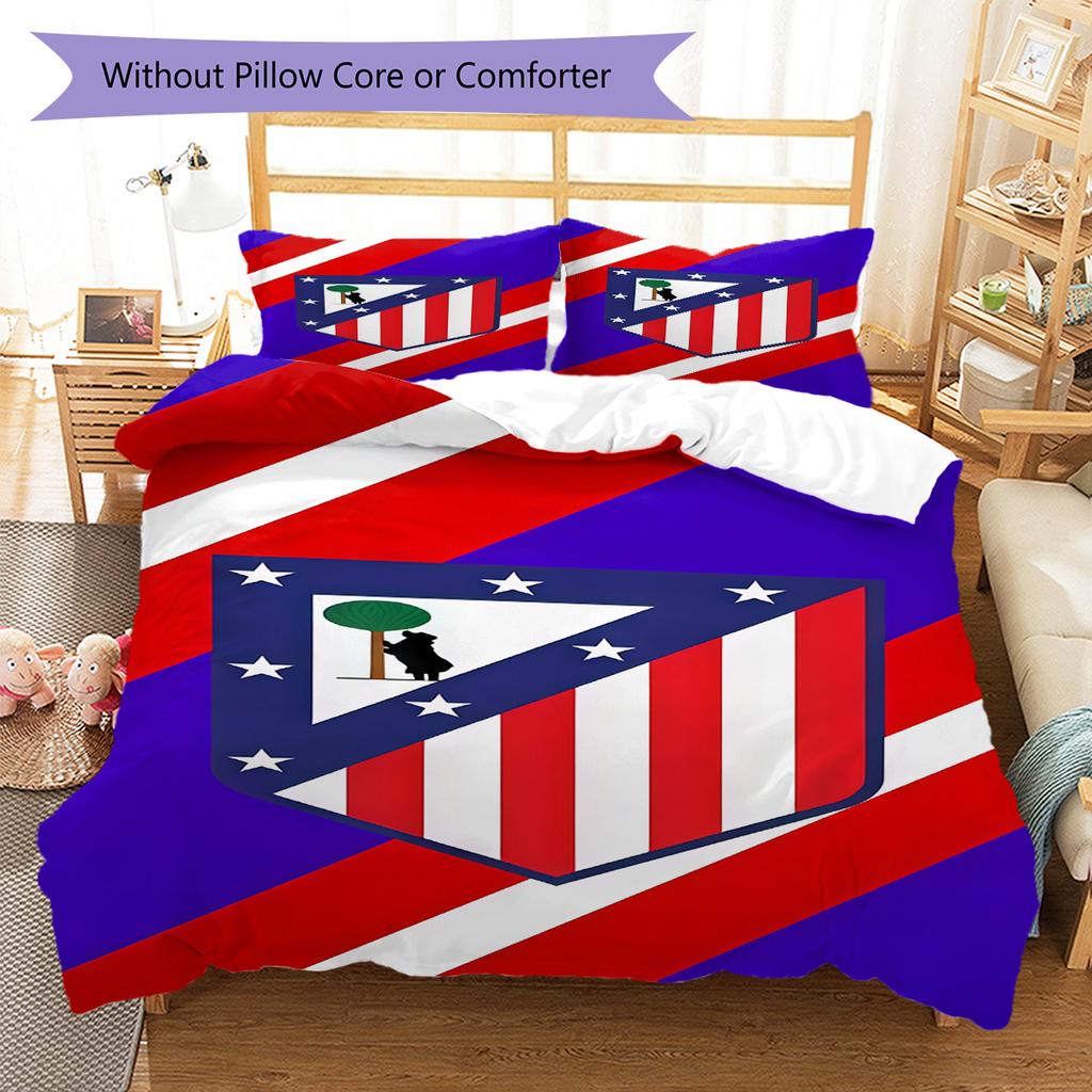 Atleti Bedding Quilt Set Quilt Cover Pillowcase Home Decoration Birthday Gift (1 * duvet cover + 2 * pillowcase, without core)