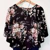 Produit Blouse Casual pour Femme en Mousseline Mode Col Rond Manches Mi-Longues Coupe Ample