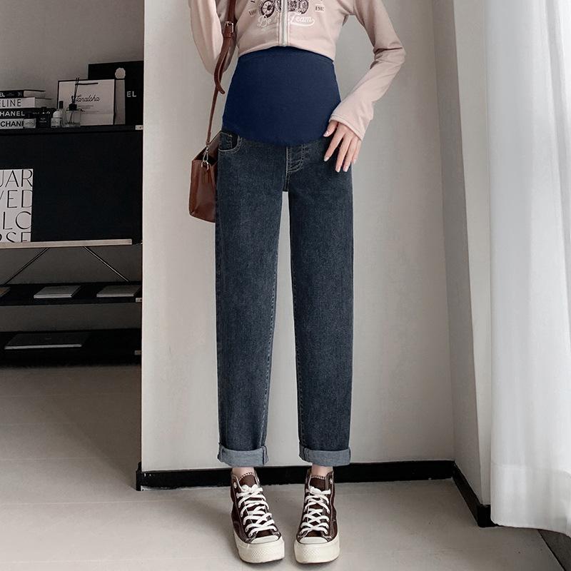 Maternity Support High Elasticity Denim Jeans, M-3XL, Loose Fit, Spring/Autumn Style XL