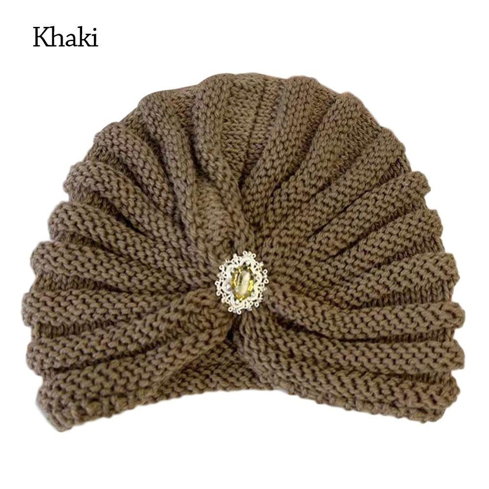 Winter Warm Hijab Caps Soft Turban Cap Fashion Knitted Hats for Women