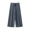 High-Waisted Ribbed Cashmere Pants - Warm and Elegant for Autumn/Winter