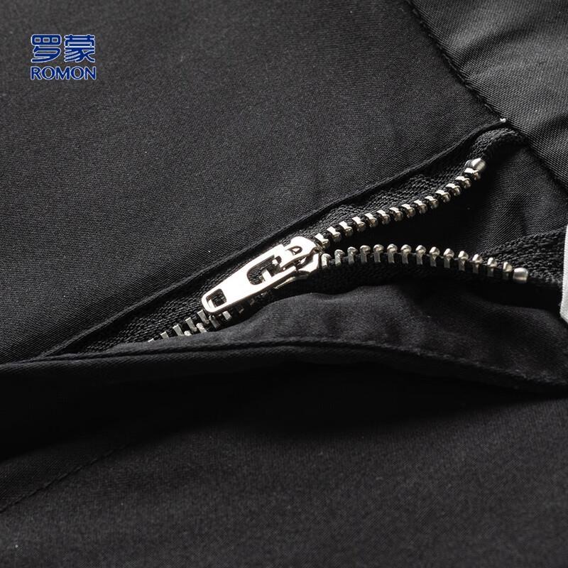 ROMON Men's Ice Silk Blend Stretch Cropped Trousers