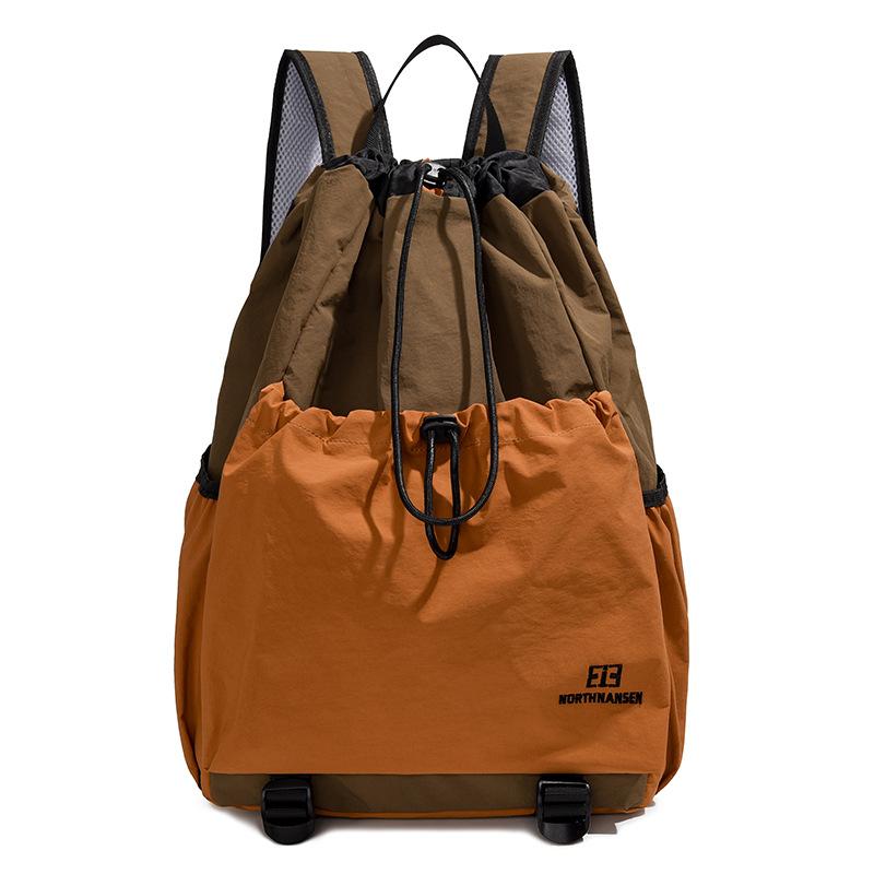 Outdoor Camping Leisure Backpack Drawstring Design Travel Mountaineering Light Sports Fitness Men and Women Backpack