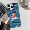 Anime P-ponyo Phone Case Matte Colored Silver For Iphone 17 16 15 14 Pro 13 12 Air Plus 11 7 8 Max Luxury Cover