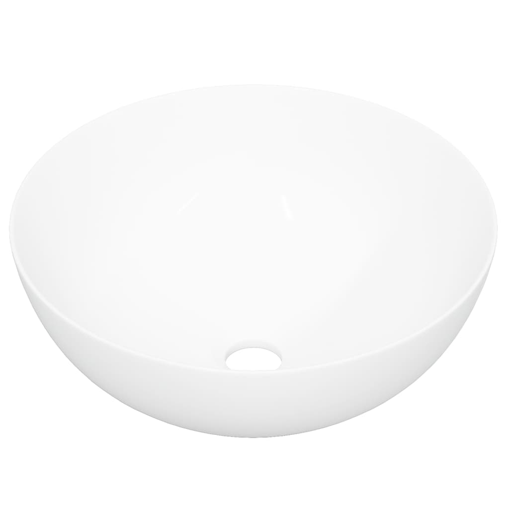 White Washbasin 36 x 15 cm Ceramic Round