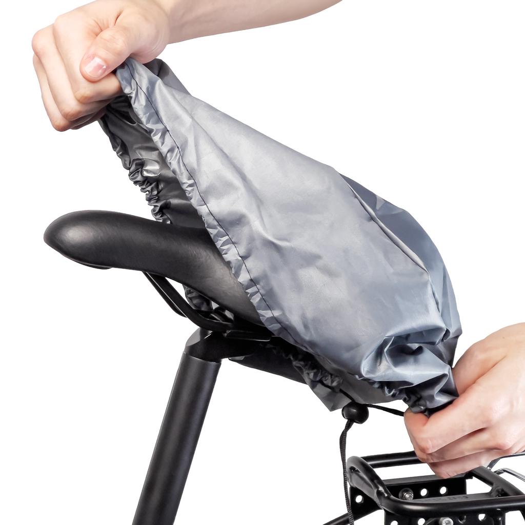 Waterproof bicycle seat cover, gray