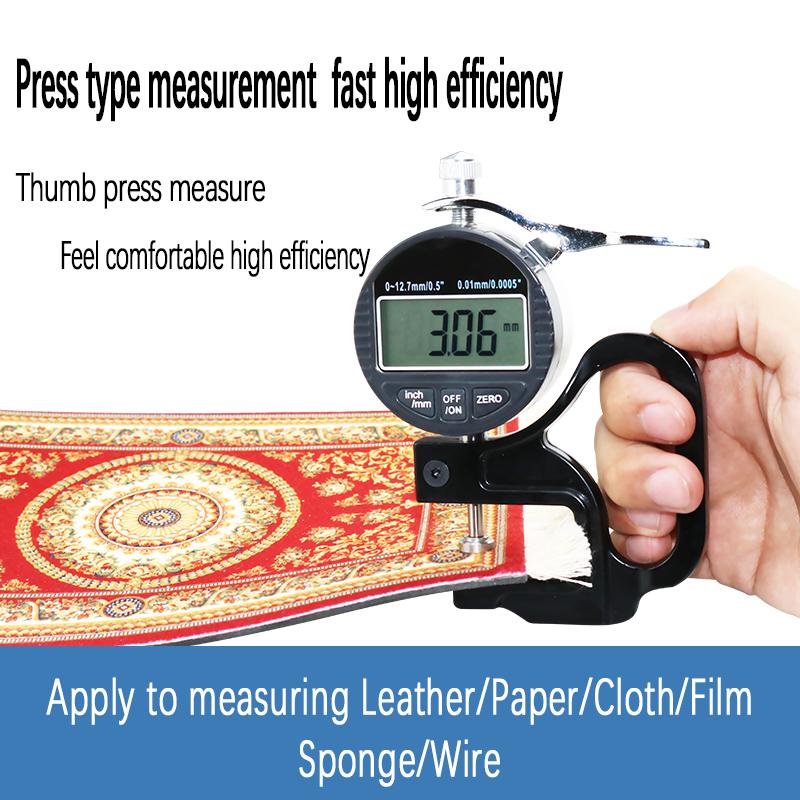0.01/0.001mm Electronic Thickness Gauge 12.7mm Digital Micrometer Thickness Meter Micrometro Thickness Tester RS232 Data Output