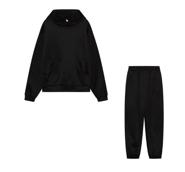 Damen Casual Fashion Verdickter Langarmpullover und Hose Zweiteiliger Anzug