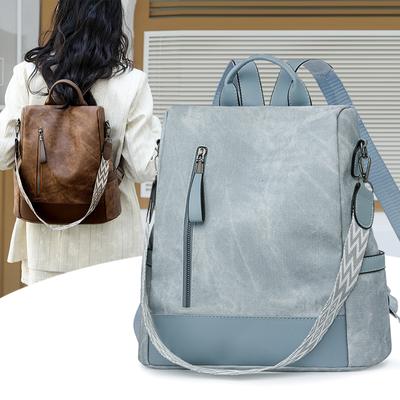 Backpack Women's Soft Leather Large Capacity Backpack