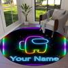 Among Us Custom Name Round Area Rug,Carpet Rug for Living Room Bedroom Sofa Playroom Decor,Non-slip Floor Mat