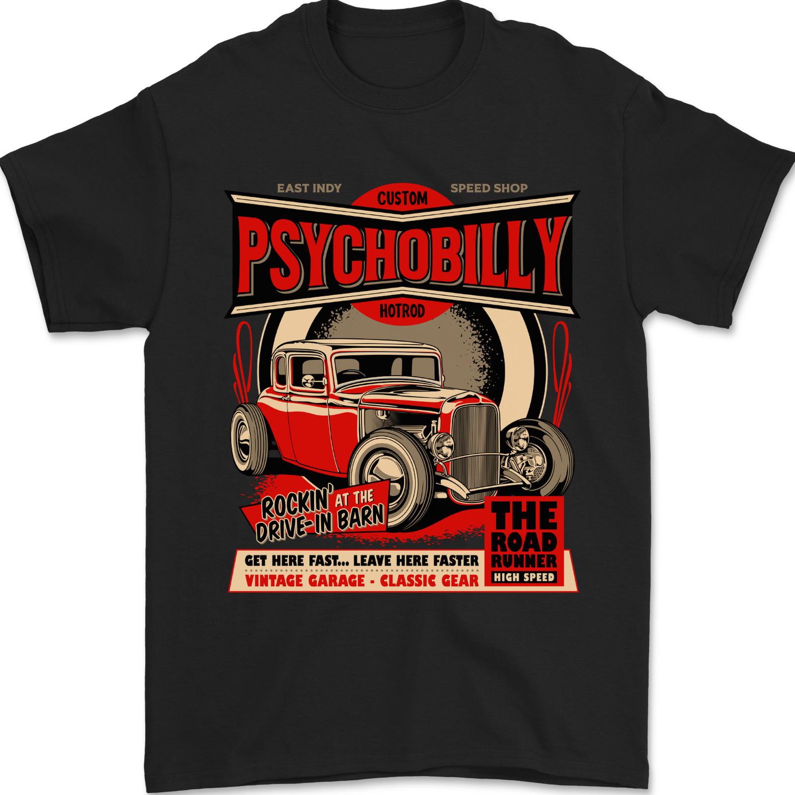 26 Psychobilly Custom Hot Rod Mens T-Shirt 100% Cotton Unisex T-Shirt M