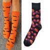 Novelty Funny Socks Festive Halloween Crew Socks Colorful Cotton Booties Socks Creative Pumpkin Bat Print Ankle Socks
