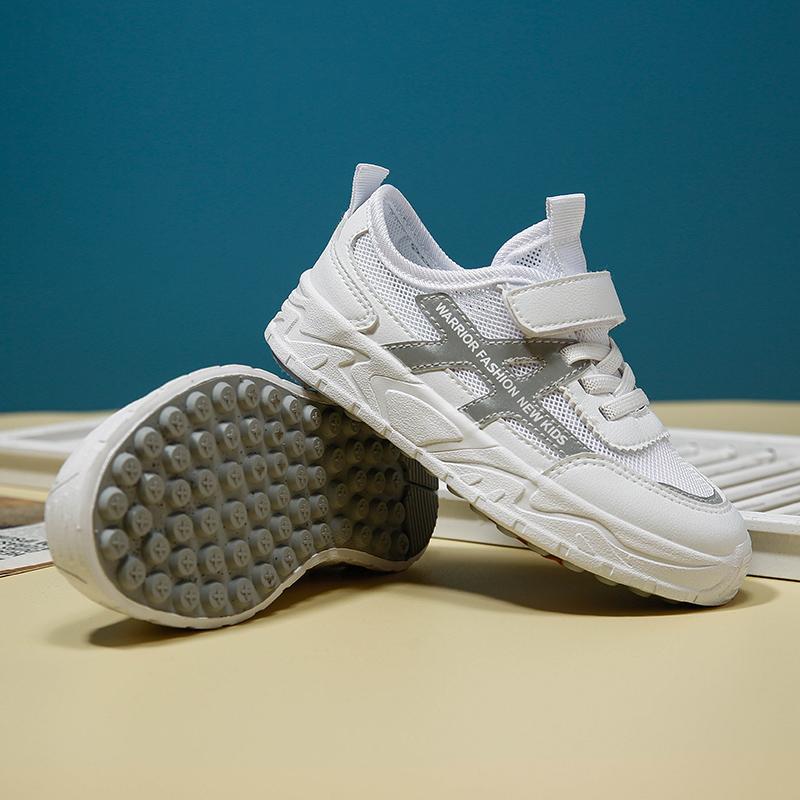 Warrior Stylish Minimalist Trendy Versatile Non-Slip Wear-Resistant Breathable Lightweight Casual Shoes Kids Casual Shoes White WZTH-079111