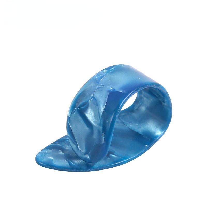 

4 шт. Медиаторы для большого пальца правой руки Медиаторы для пальцев правой руки Набор ногтей Фингерстайл Предотвращение боли Палец Указательный палец светло-синий