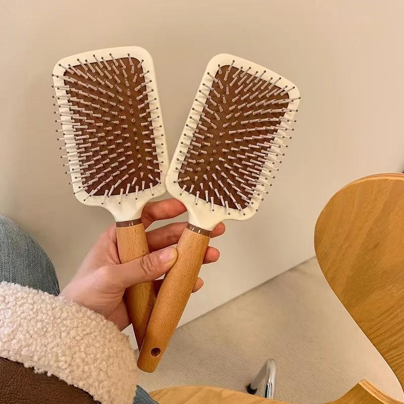 Airbag Comb Wooden Comb Scalp Massage Air Cushion Comb Fluffy Ladies Special Curly Hair Rib Comb Anti-static Modeling