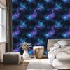 Watercolor Galaxy Wallpaper Navy Blue, Turquoise and Azure 50x1000
