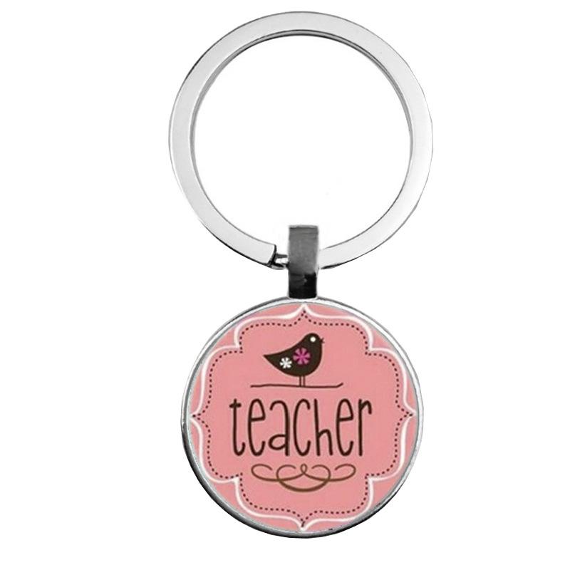 Keychain Accessories Pendant Floral Thanksgiving Text Good Friends Retro Personalized Keychain Gift Pendant