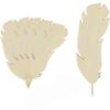 10pcs Wood Feather Cutouts Unfinished Wooden Feather Hanging Ornaments DIY Feather Craft Gift Tags for Home Party Decoration