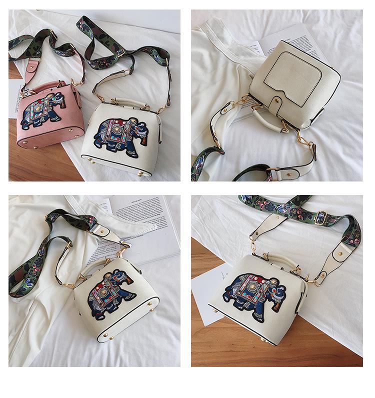 Women's 2022 Retro Embroidered Wide Strap Shoulder Bag - National Style Crossbody with Large Capacity