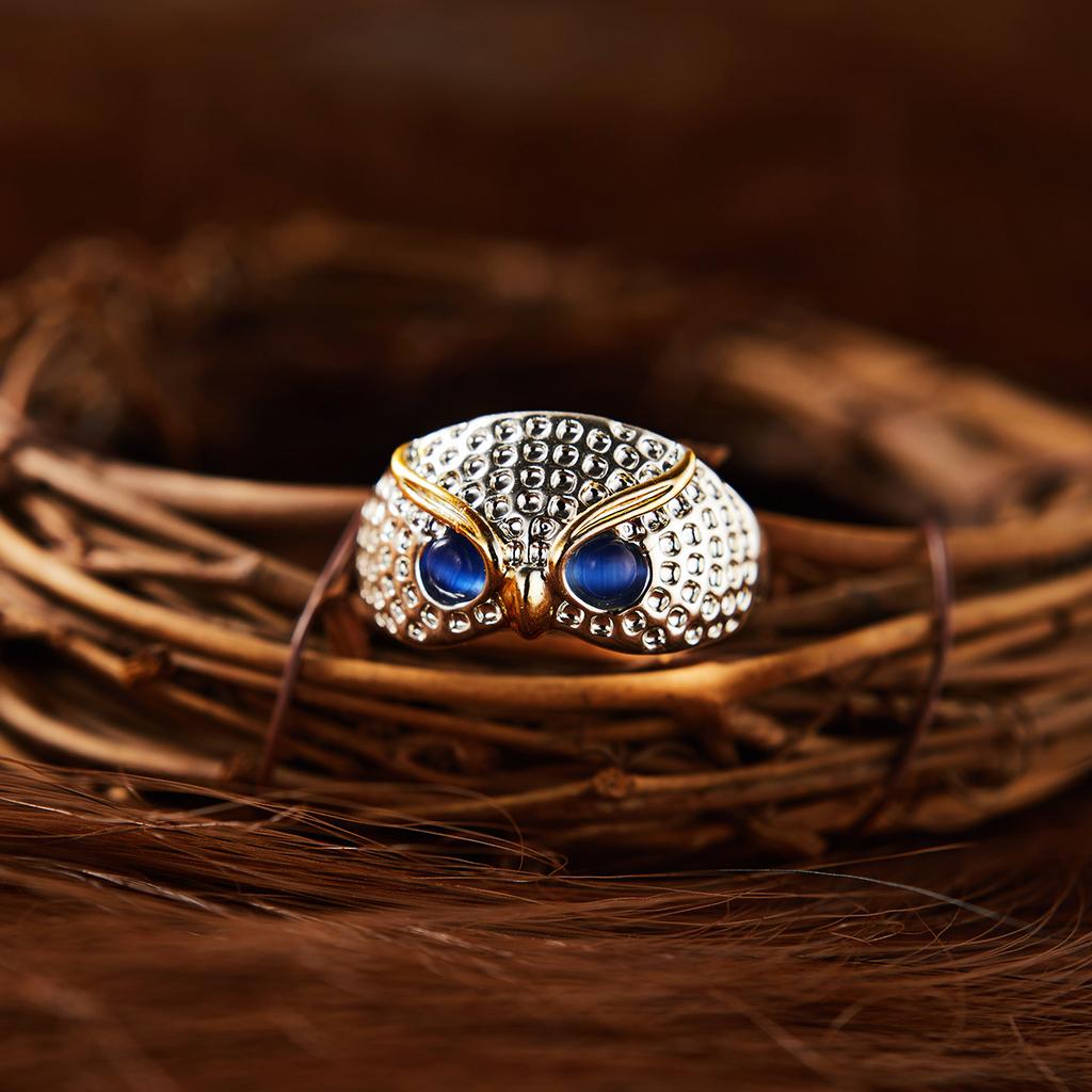 Urokliwe Vintage Urocze Proste Wzornictwo Pierścionki Sowa Dla Kobiet Mężczyzn Srebrny Kolor Zwierzę Sowa Pierścionki Zaręczynowe Ślubne Biżuteria Imprezowa Prezenty