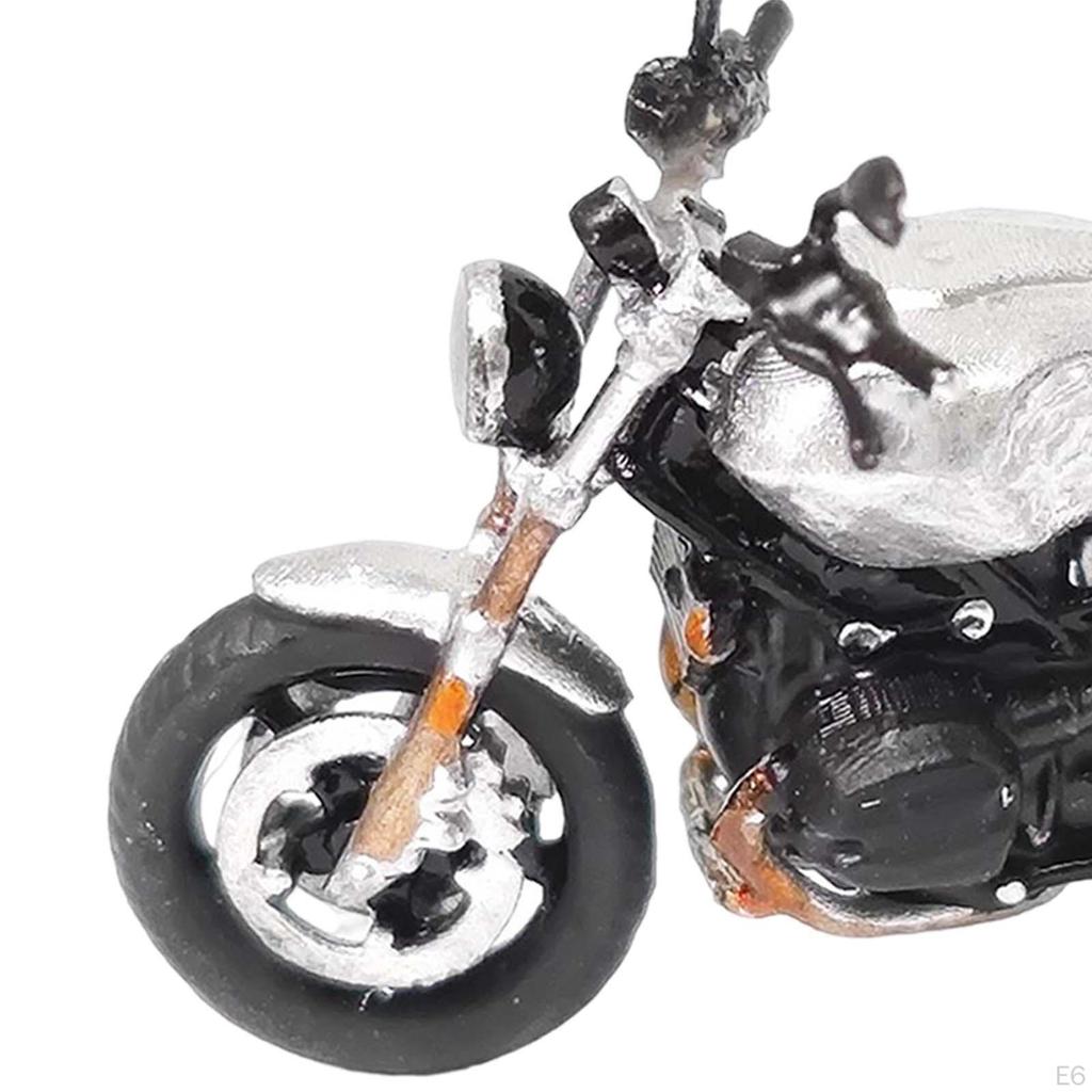 1/64 Figures Motorcycle Diorama Scenery Miniatures Sand Table Scene Character Model Toy