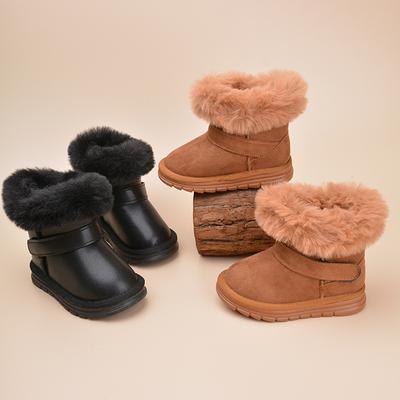 Winter Kurzes Oberteil Ärmel Warme Kinder Schneestiefel