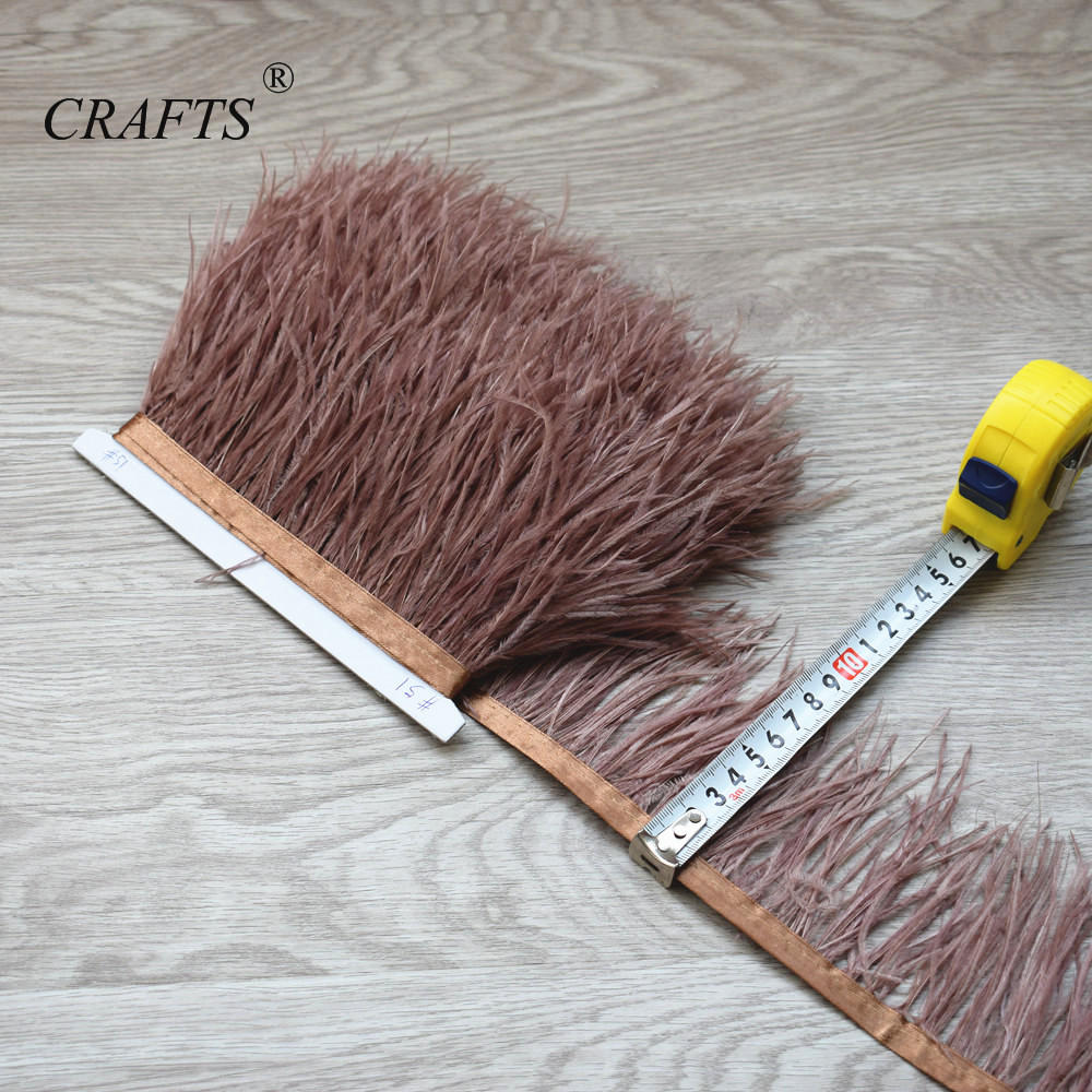 Feather2023 hot! Fluffy and beautiful 5-10M long ostrich hair feather trim cloth sideband 8-10cm wide / DIY sewing clothing accessories
