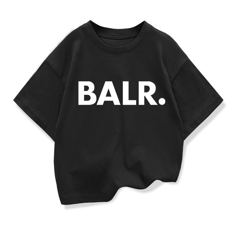 Summer Boys T-shirt Cotton Casual Funny BALR. Print Baby Cool Loose O-neck Tops for Baby Kids Short Sleeve Girls Tees Tops