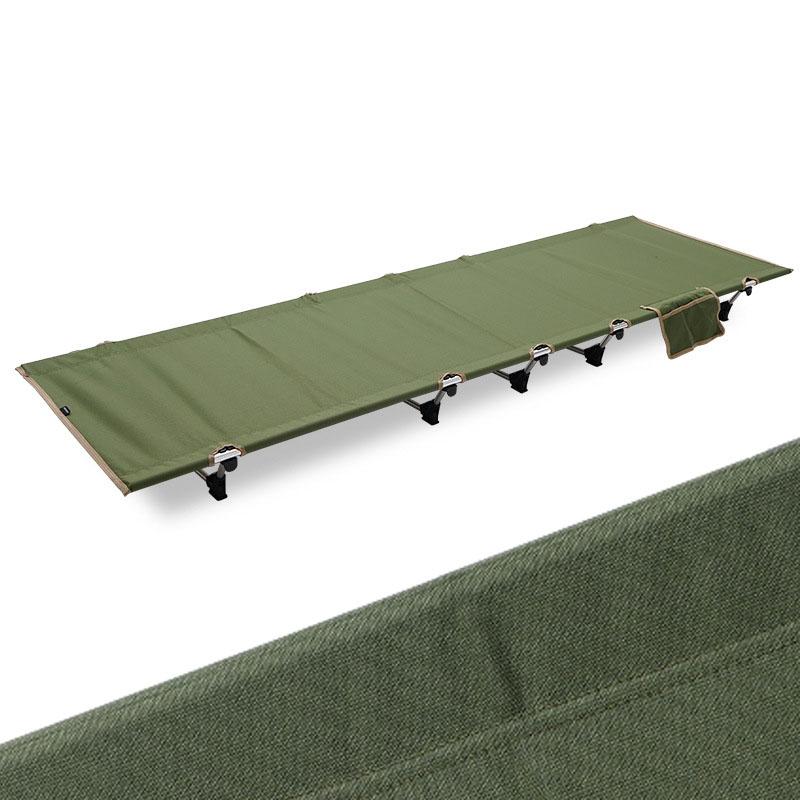 Ultralight Folding Camp Cot Oxford Fabric Aluminum Frame Full Size Portable Bed Sturdy Support for Camping Office Nap Multi-Scene Use