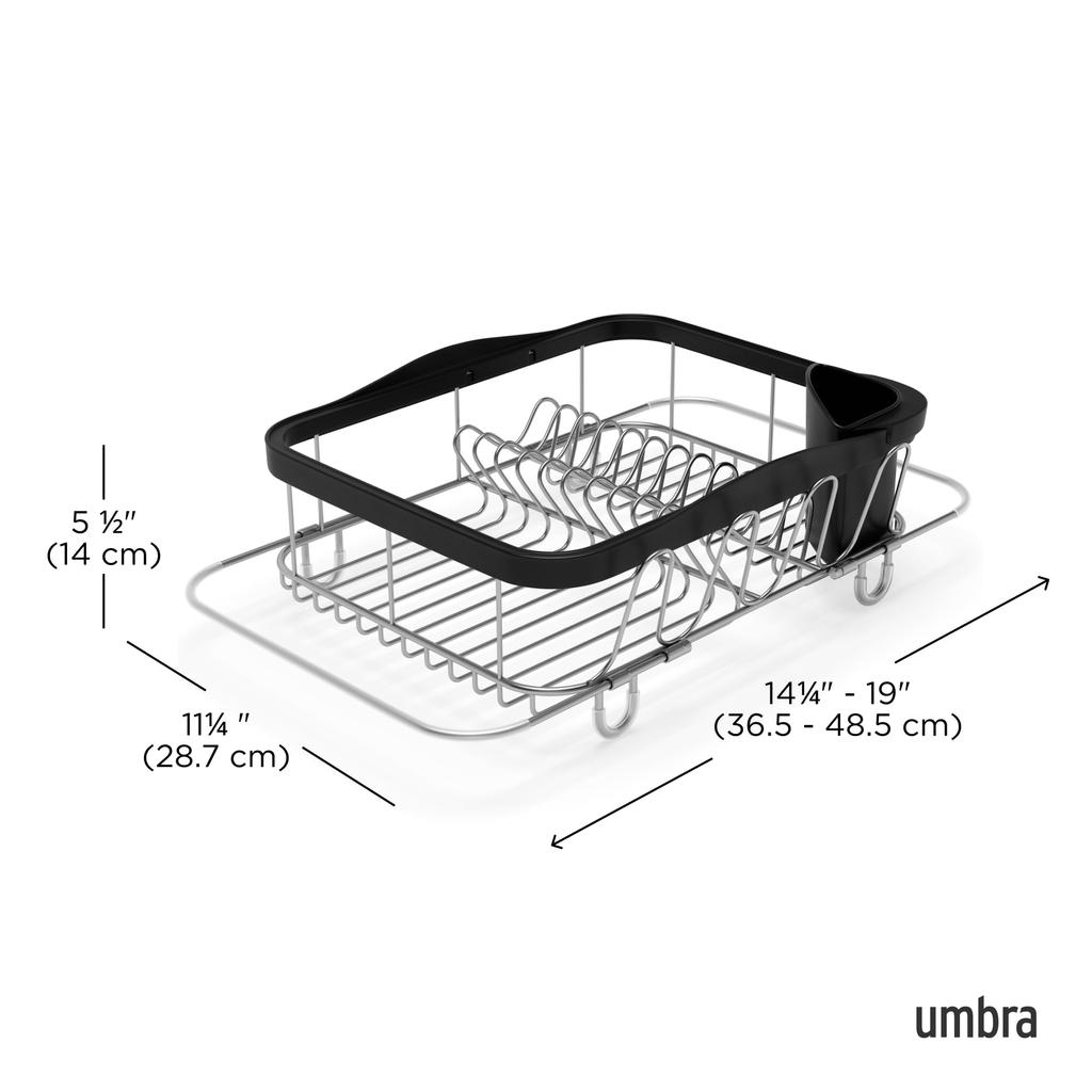 Umbra SINKIN DISH RACK Dish 21004292047 MULTI-USE (Sinkin 3-Way Rack) Black/Nickel