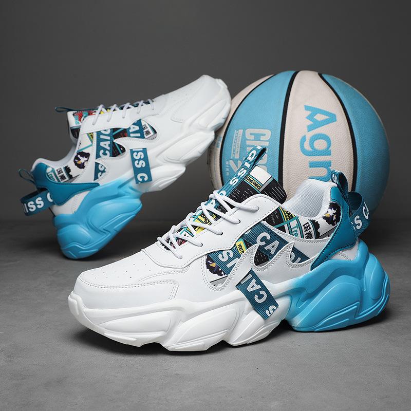 Men's Shoes Spring 2024 New Platform Couple Sports Trendy Shoes Student Niche Casual Men's Shoes Board Shoes Dad Lace Up
