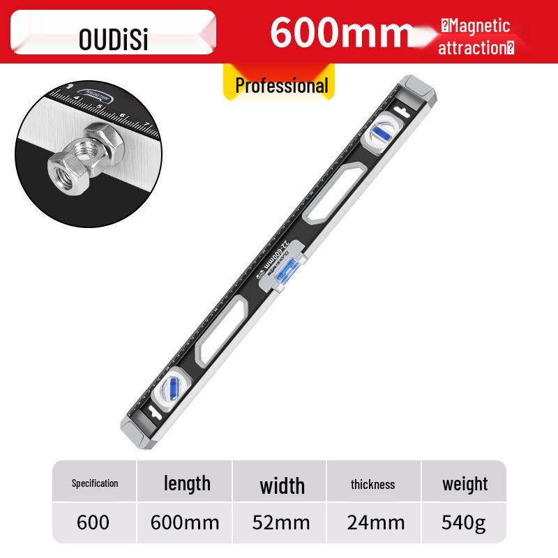 60 High-Precision Strong Magnetic One-Meter Level for Bricklayers