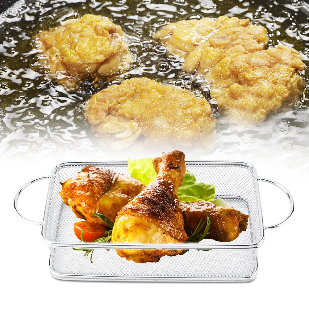Edelstahl Frittierkorb Multifunktions-Netzfrittierkorb(27*12*6cm)