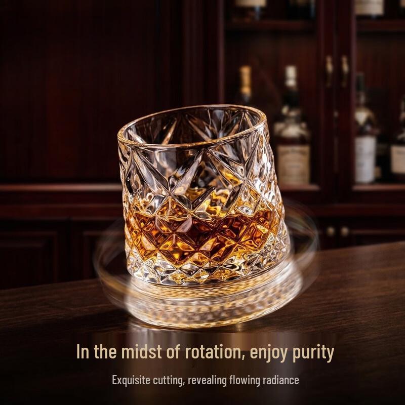 OLOEY Diamond Rotating Whiskey Tumblers