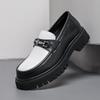Men's Height-Increasing Leather Platform Loafers with Thick Sole
