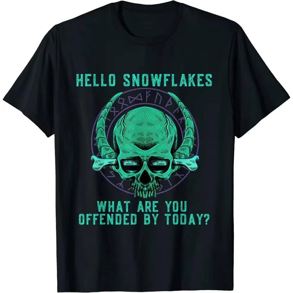 No One Drinks From The Skulls of Their Enemies Anymore Viking Inscriptions T-Shirt 100% Cotton O-Neck Short Sleeve Mens T-shirt