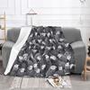 Parrot Bird African Grey Pattern Portable Warm Throw Blankets for Bedding Travel