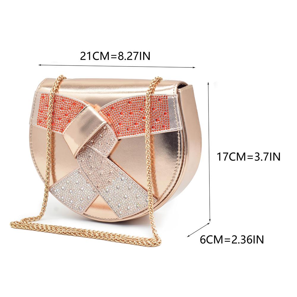 Rhinestone Peep-toe Heels & Bag Set for New Year's Eve