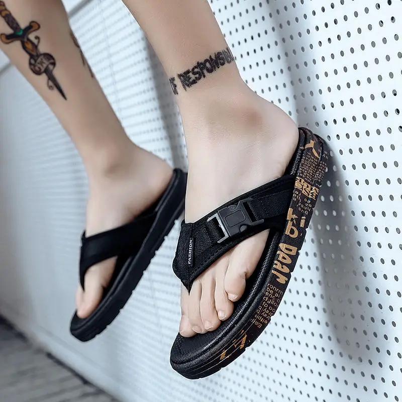 Fashion Platform Men's Shoe Beach Male Slipper Shiatsu Flip Flops Cheap Shoes Liquidation Designer Luxury 2025 Fashion Elegant Low Price