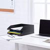 Amazon Basics Rectangular Letter Tray, Document Tray, Stackable Office Letter Tray, 34 X 25 X 6.5 Cm, Letter Size, Black