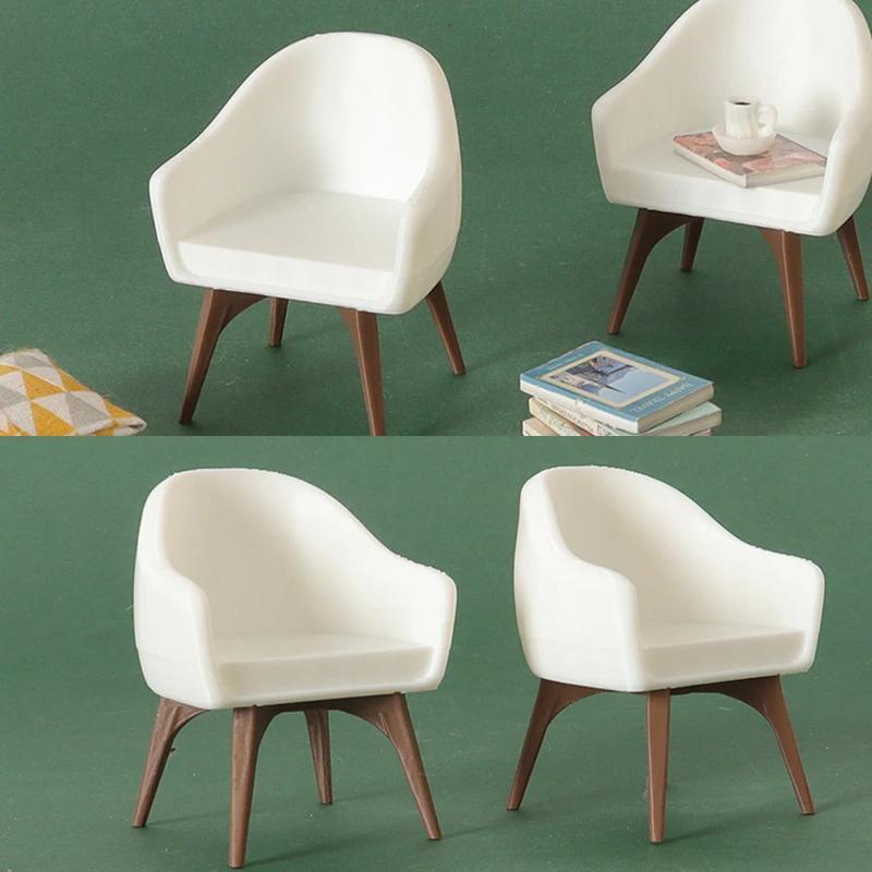1/12 Dollhouse Mini Armchair Model Living Room Furniture Decoration Dolls House Micro Scene Construction Props