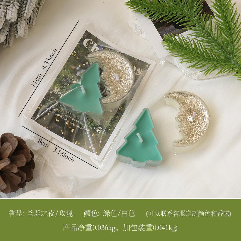 2PCS Christmas Tealight Candle New Year Candles Holiday Festive Home Decoration Soywax Guest Gift Set Scented Candle