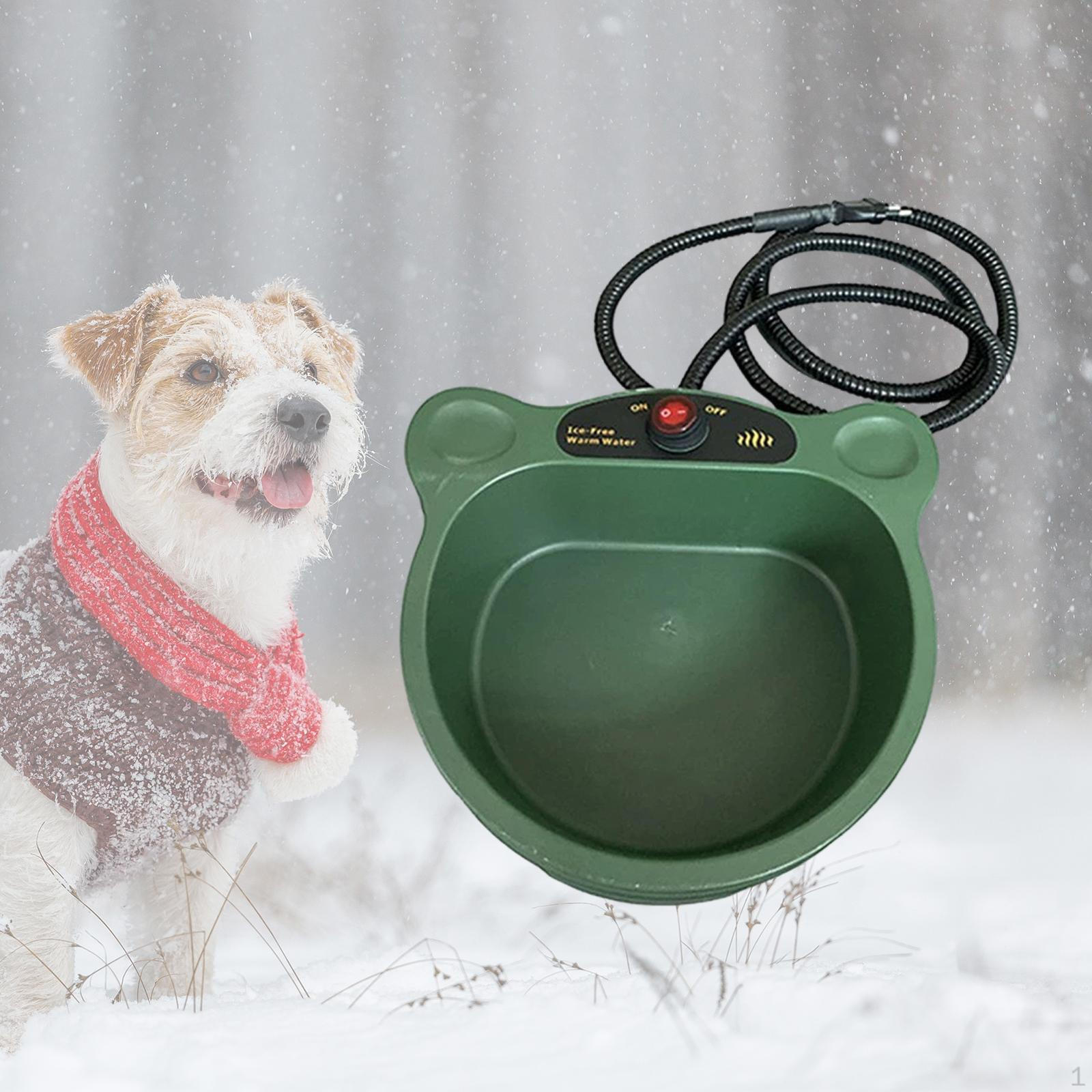 

Heated Water Bowl for Dogs Cats Thermal Dish Multifunctional Outdoor Pet Heating Waterer