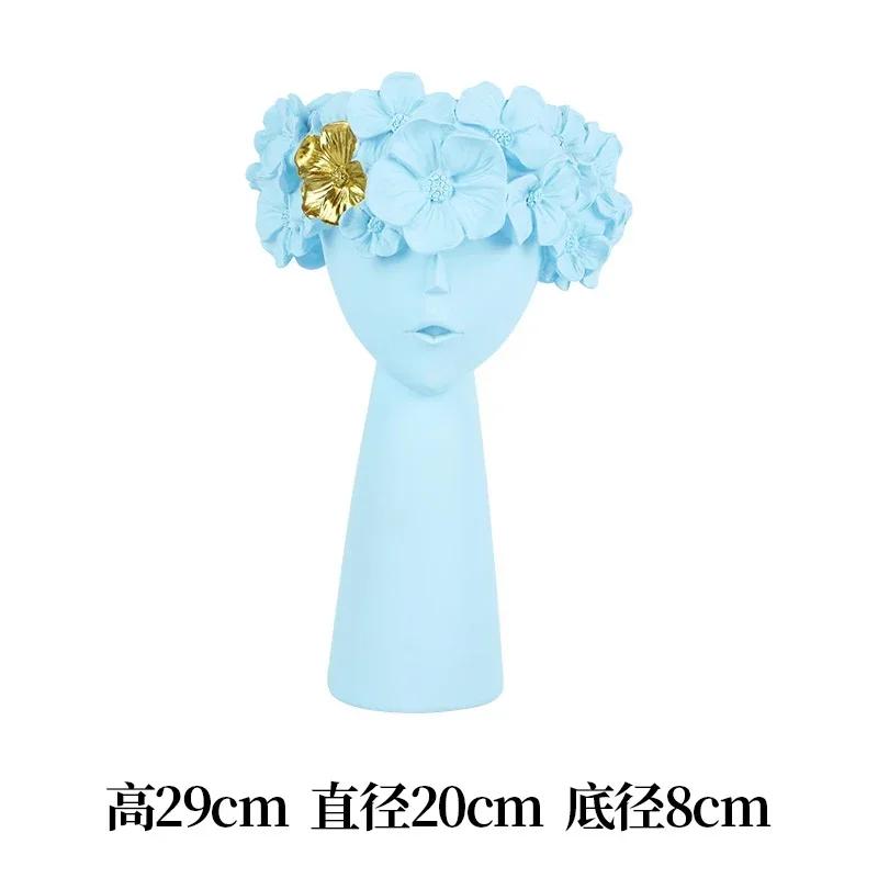 Nordic Decoration Home Flower Vase Living Room Decoration Vases Cute Girl Arranging Flower Container Desktop Accessories